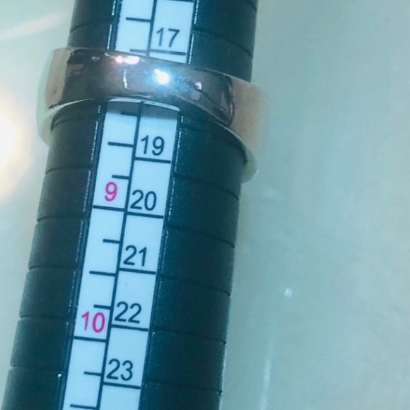 🦋Beautiful Royal Blue Topaz 925 Sterling Silver Art Deco Tree Design Band. - Picture 8 of 10